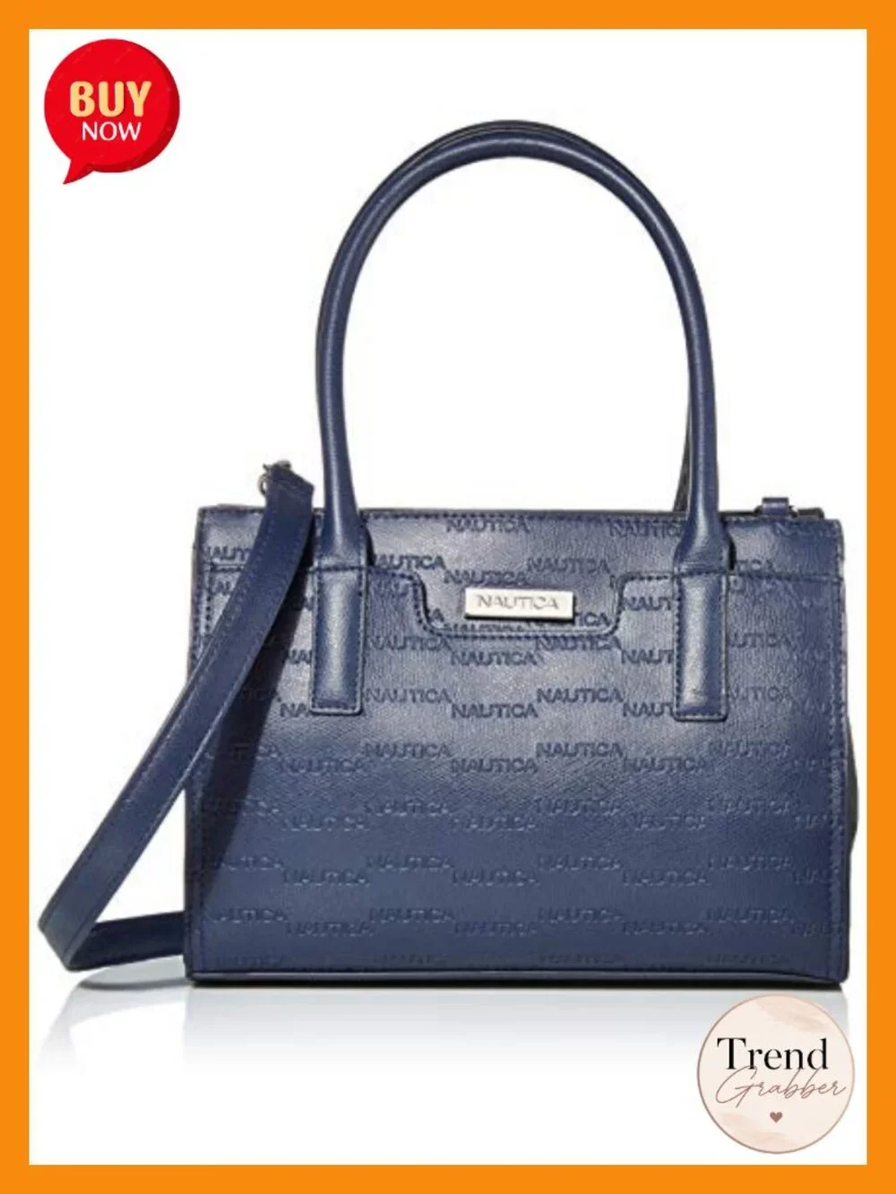 Vegan Leather Satchel with Removable Crossbody Strap